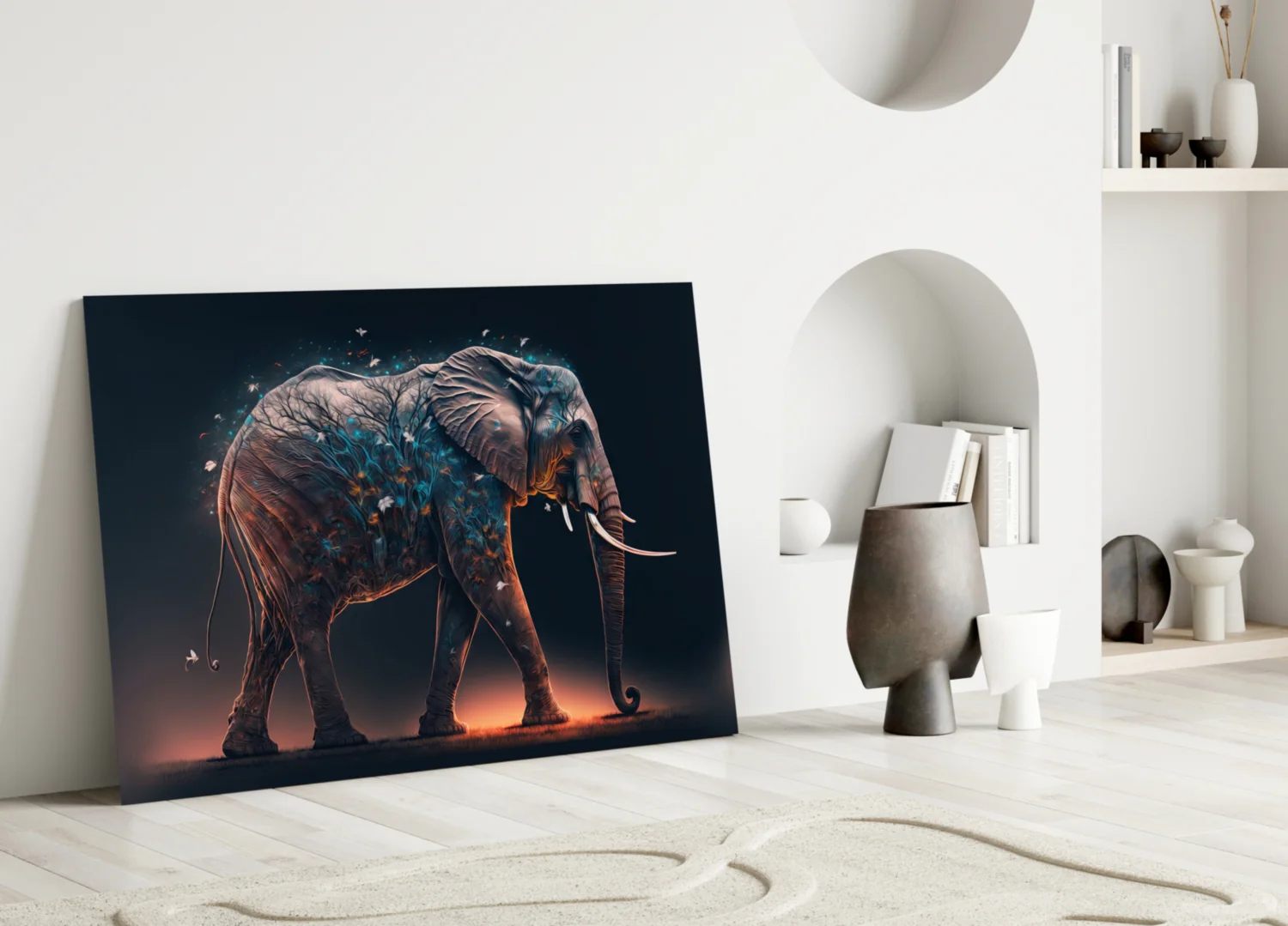 Glory of an Elephant Glass Wall Art  || Designer Collection - Image 3