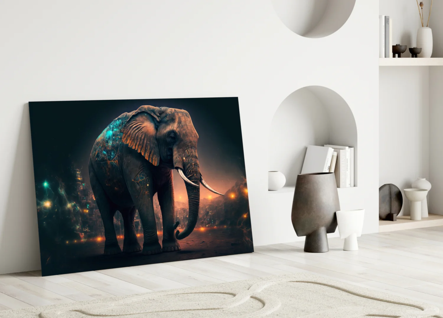 Glory of an Elephant Glass Wall Art  || Designer Collection - Image 3