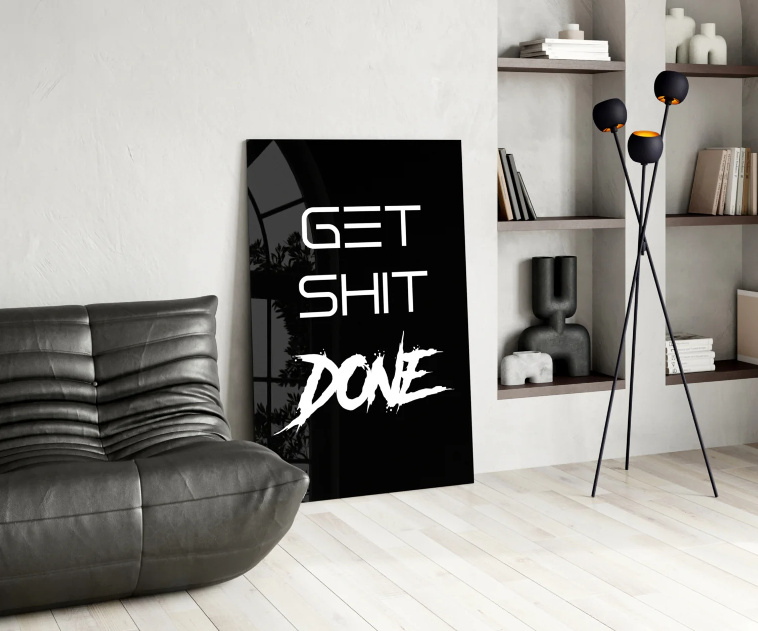 Get Shit Done Glass Wall Art  || Designer Collection - Image 5