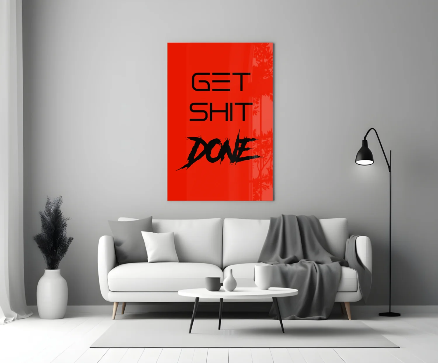 Get Shit Done Glass Wall Art  || Designer Collection - Image 3