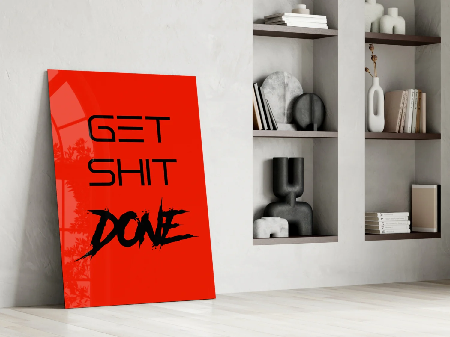 Get Shit Done Glass Wall Art  || Designer Collection - Image 6