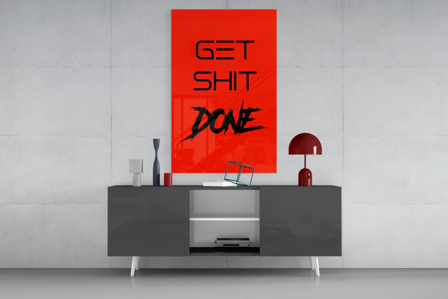 Get Shit Done Glass Wall Art  || Designer Collection - Image 8