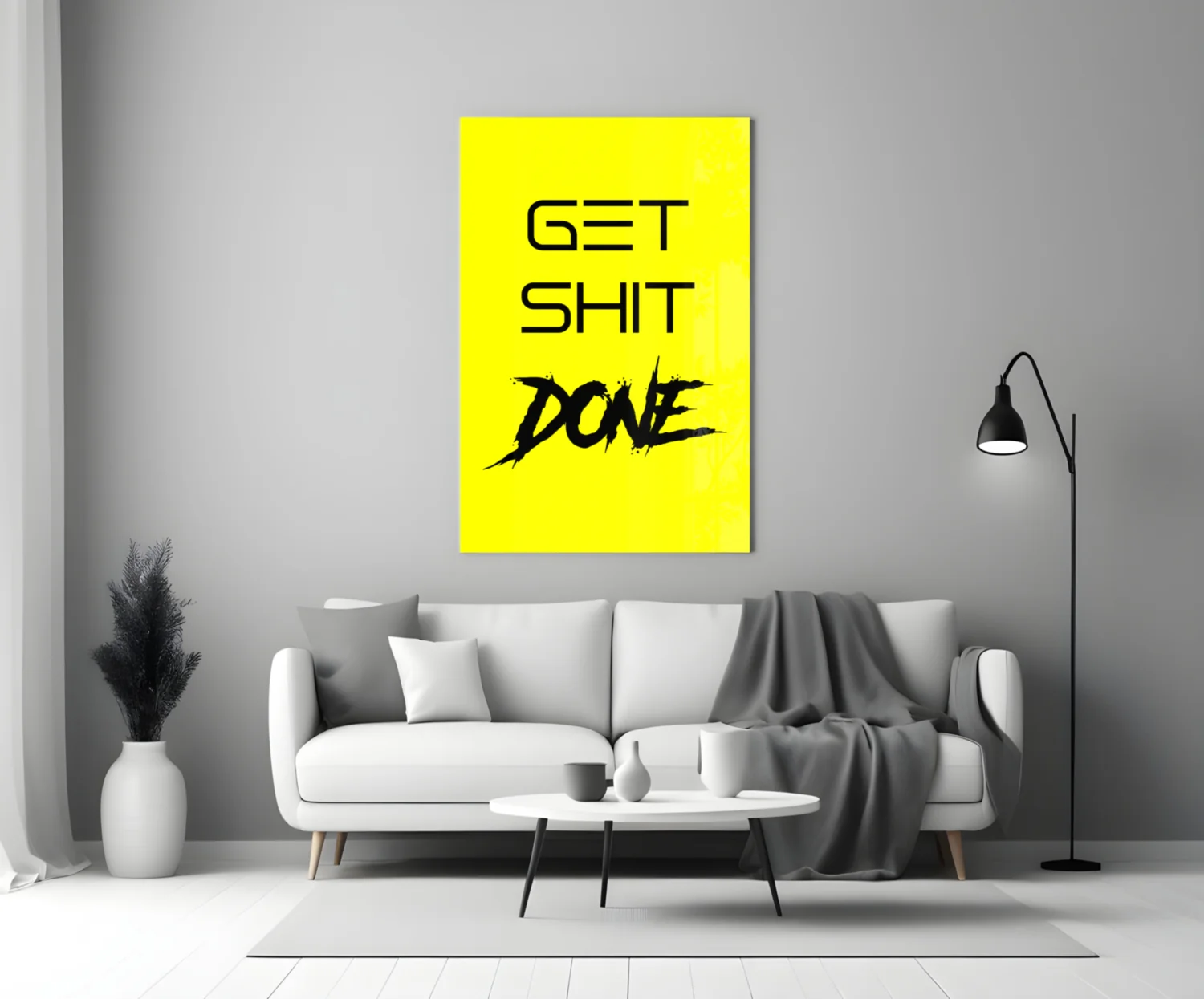 Get Shit Done Glass Wall Art  || Designer Collection - Image 3