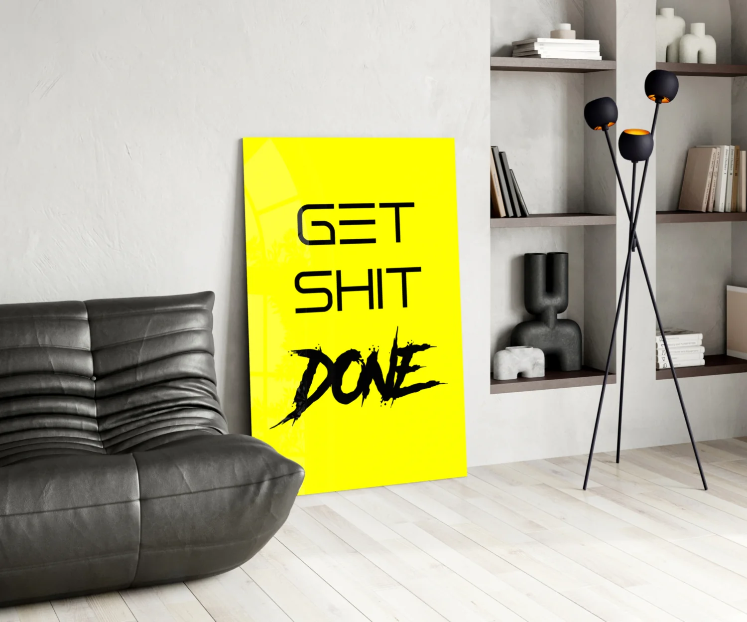 Get Shit Done Glass Wall Art  || Designer Collection - Image 5