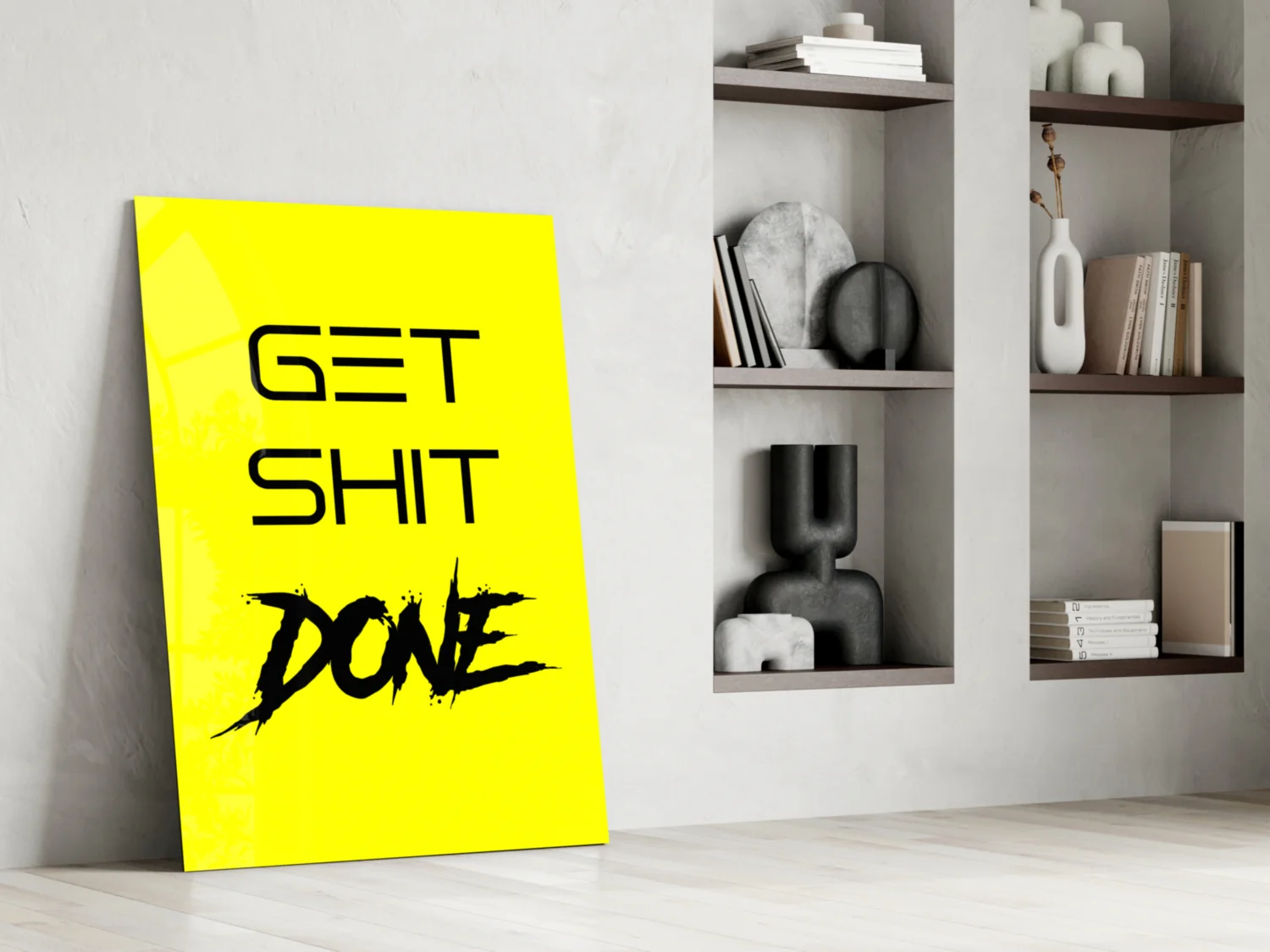 Get Shit Done Glass Wall Art  || Designer Collection - Image 6