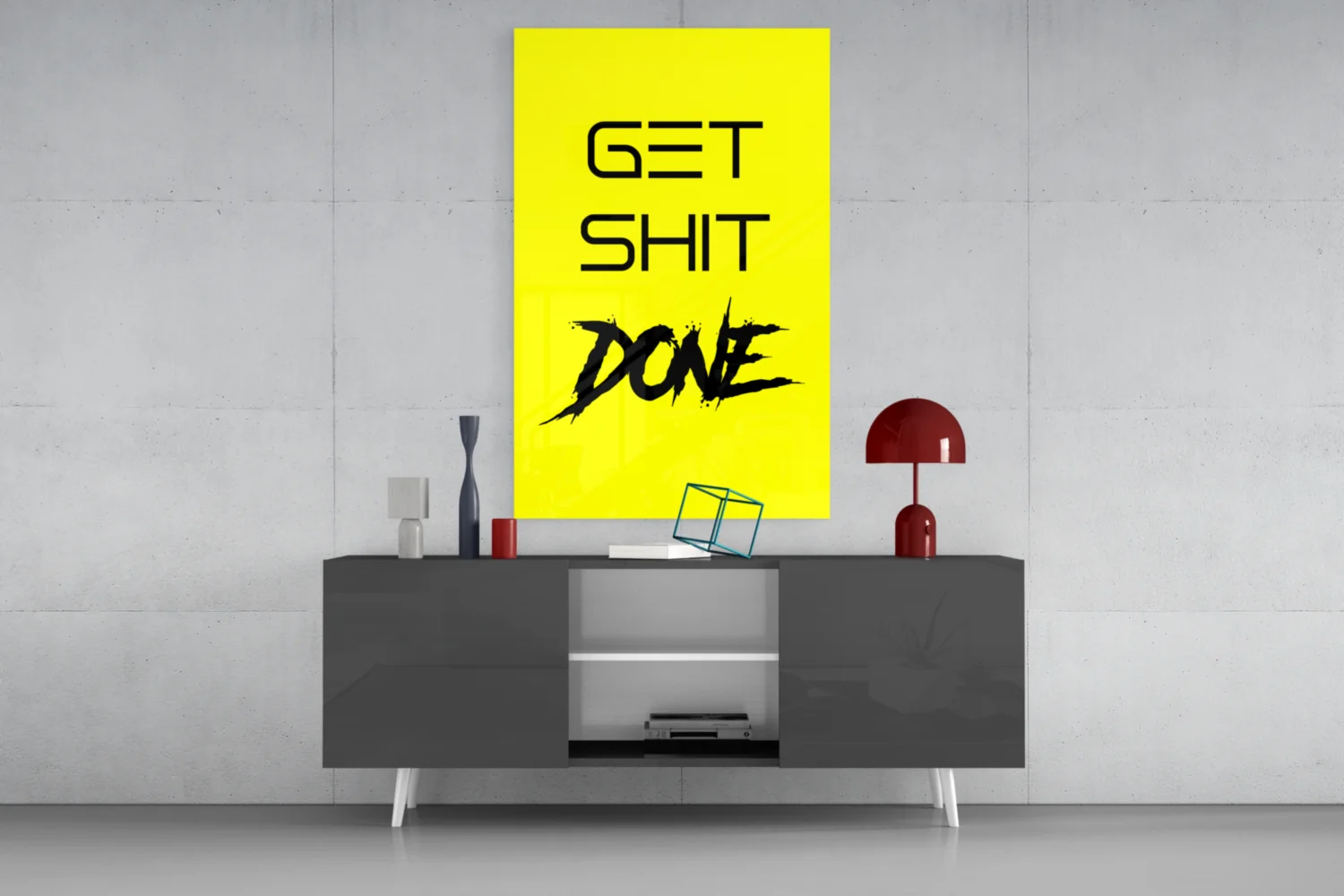 Get Shit Done Glass Wall Art  || Designer Collection - Image 8
