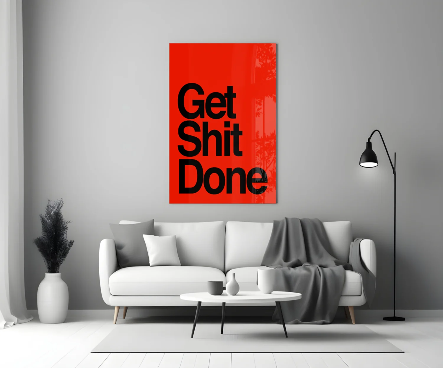 Get Shit Done Glass Wall Art  || Designer Collection - Image 3