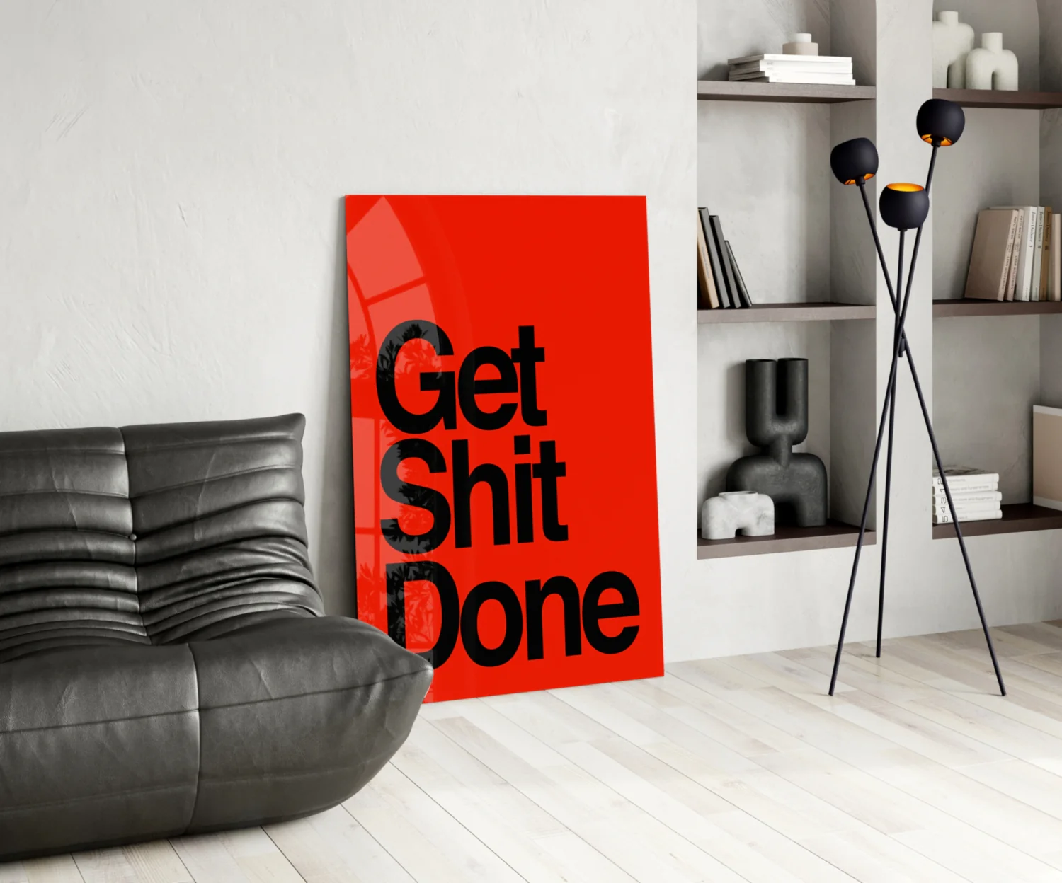 Get Shit Done Glass Wall Art  || Designer Collection - Image 5