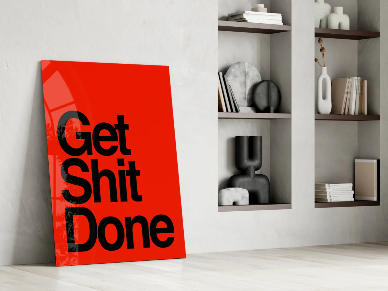 Get Shit Done Glass Wall Art  || Designer Collection - Image 6
