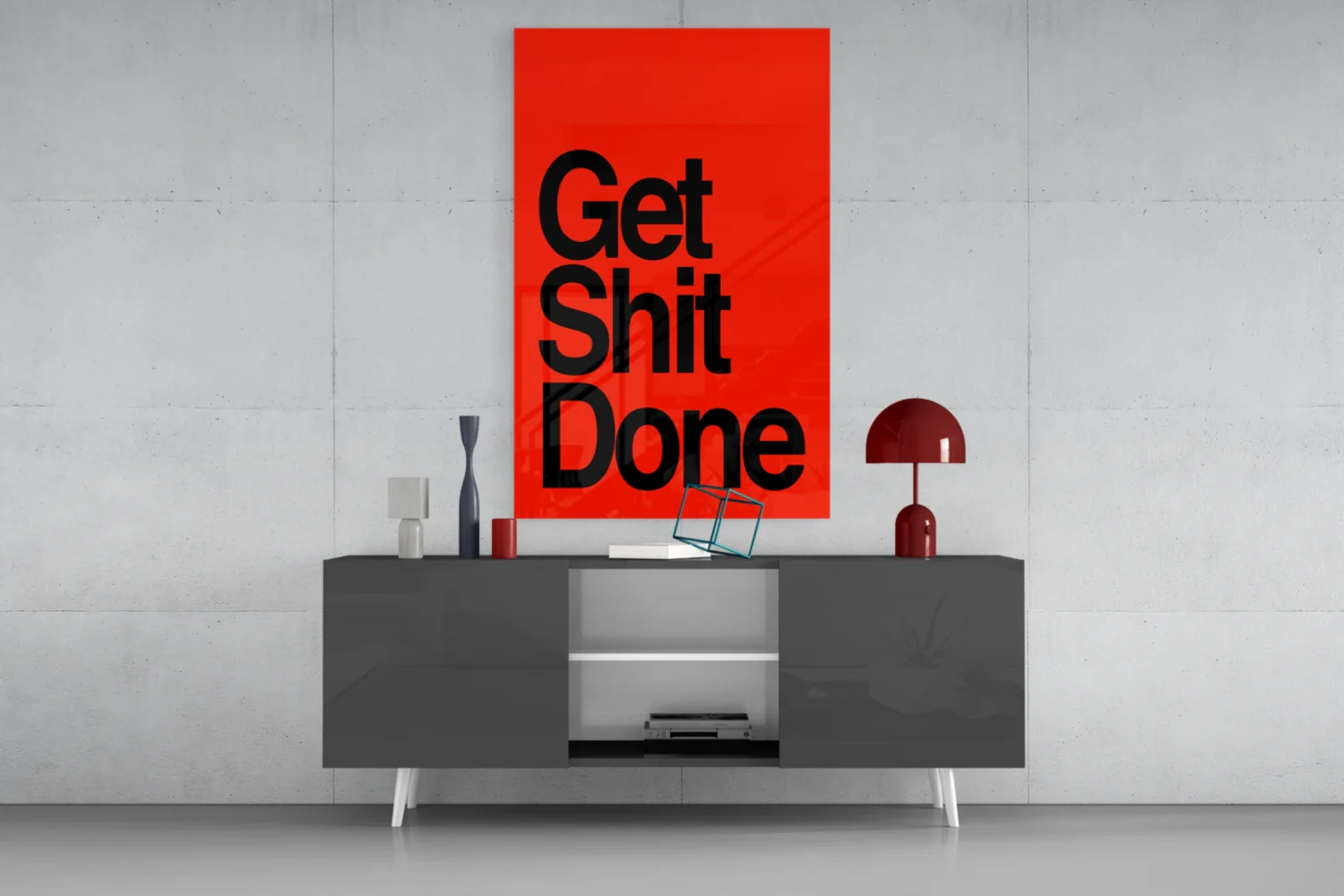 Get Shit Done Glass Wall Art  || Designer Collection - Image 8
