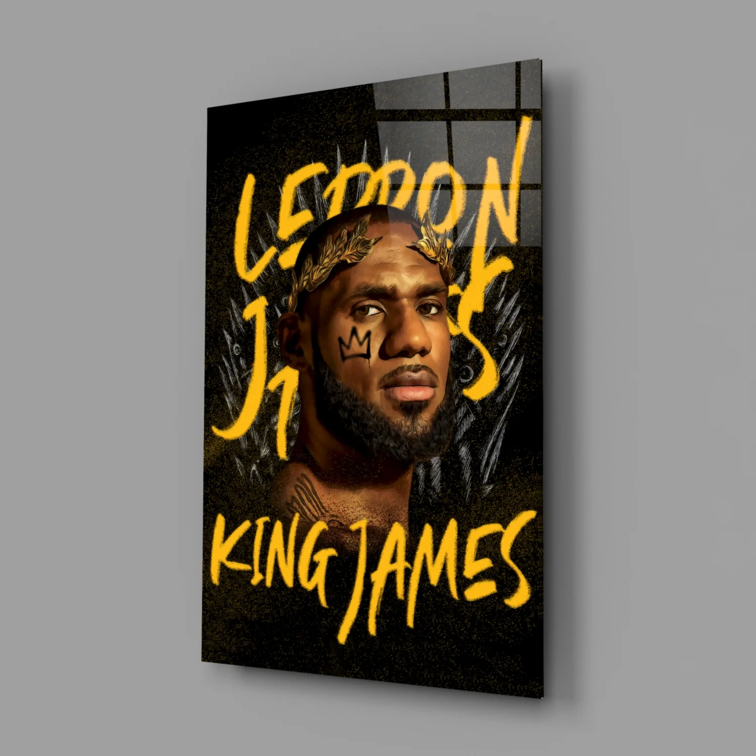 Lebron James, King Glass Wall Art || Designer Collection - Image 2
