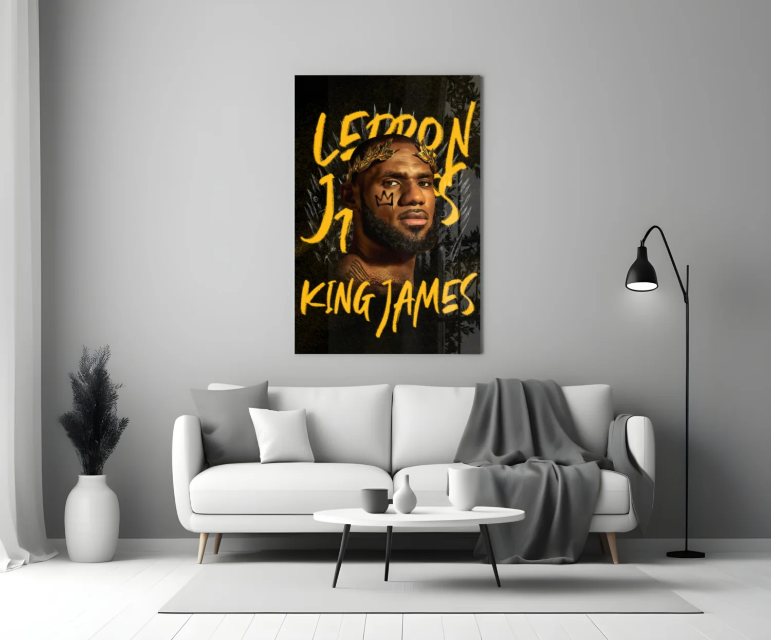 Lebron James, King Glass Wall Art || Designer Collection - Image 3