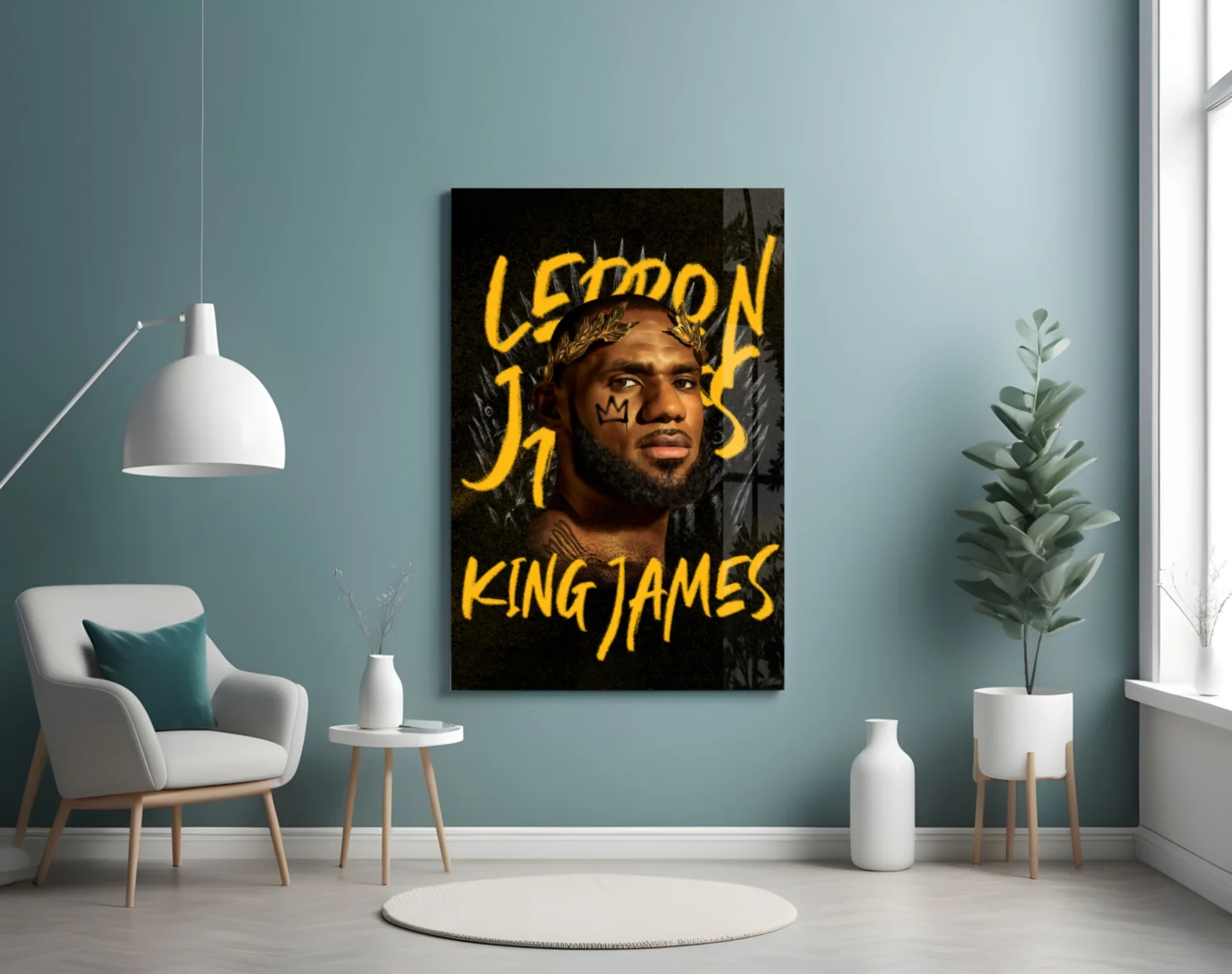 Lebron James, King Glass Wall Art || Designer Collection - Image 4