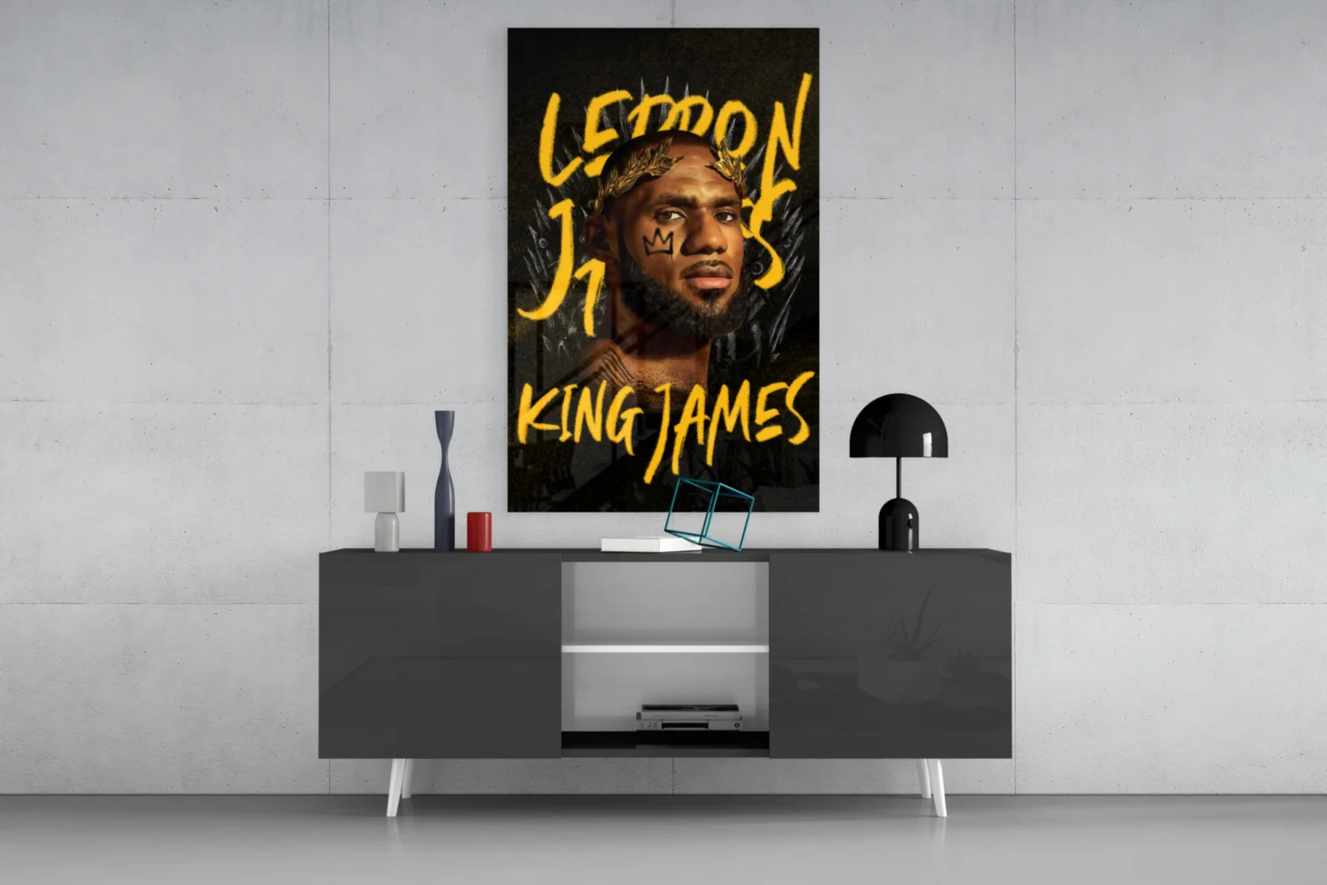 Lebron James, King Glass Wall Art || Designer Collection - Image 8