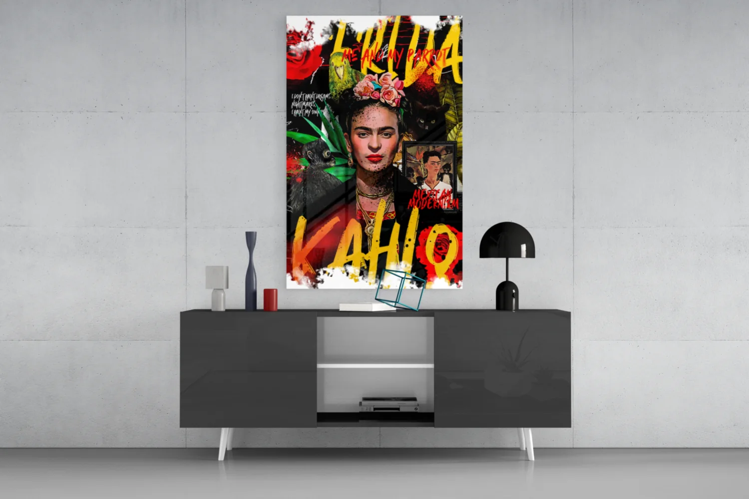 Frida Kahlo Glass Wall Art || Designer Collection - Image 8
