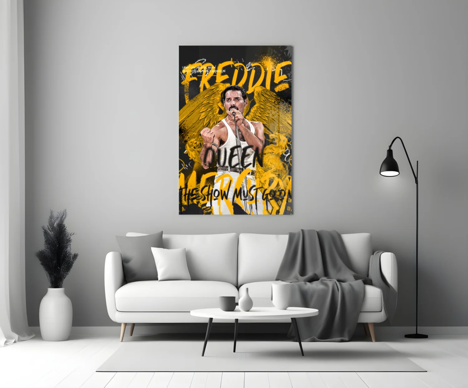 Freddie Mercury, The Queen Glass Wall Art || Designer Collection - Image 3