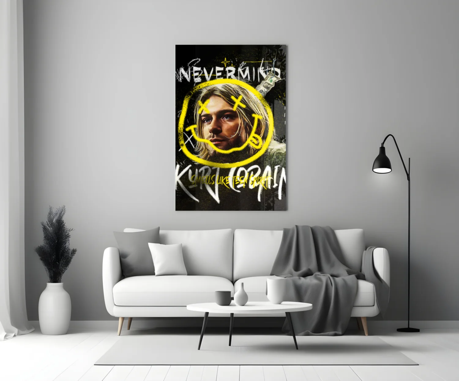 Kurt Cobain Glass Wall Art || Designer Collection - Image 3