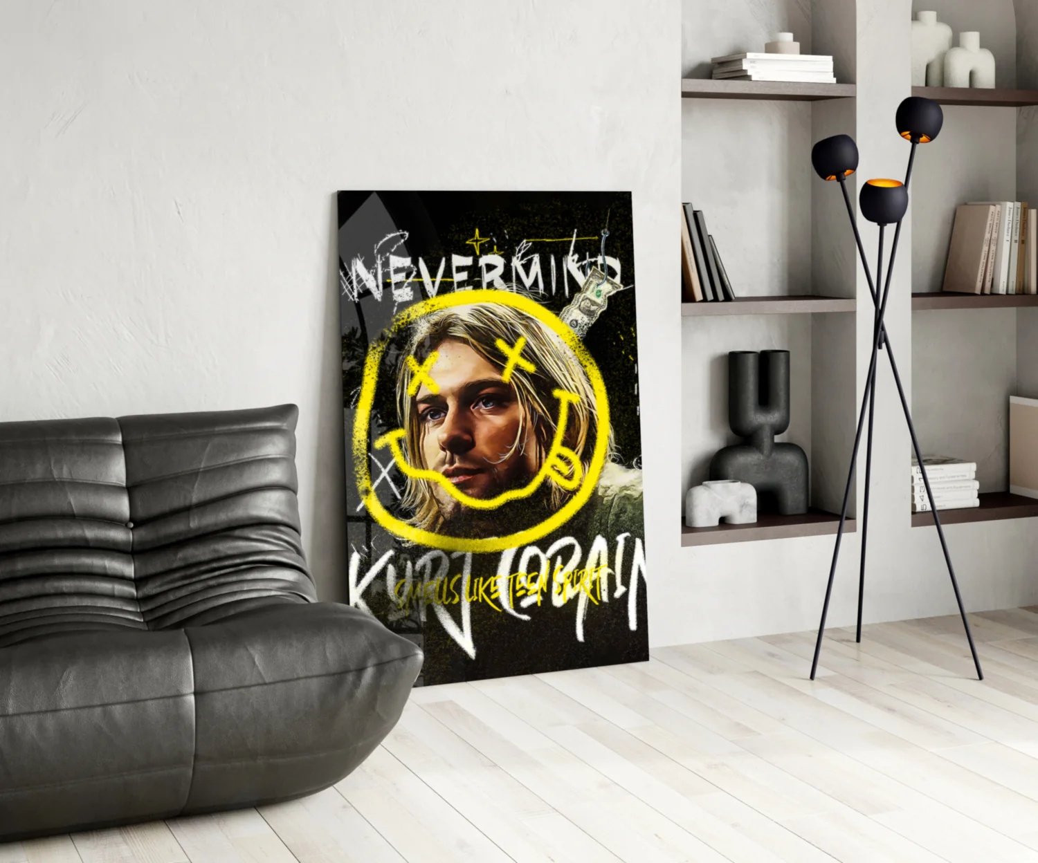 Kurt Cobain Glass Wall Art || Designer Collection - Image 5