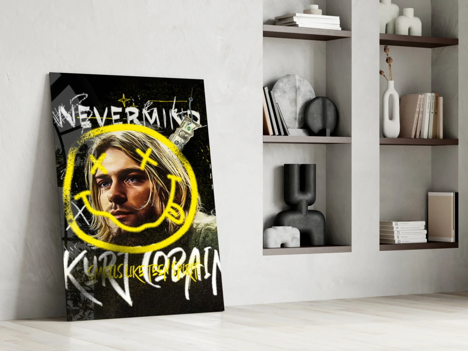 Kurt Cobain Glass Wall Art || Designer Collection - Image 6