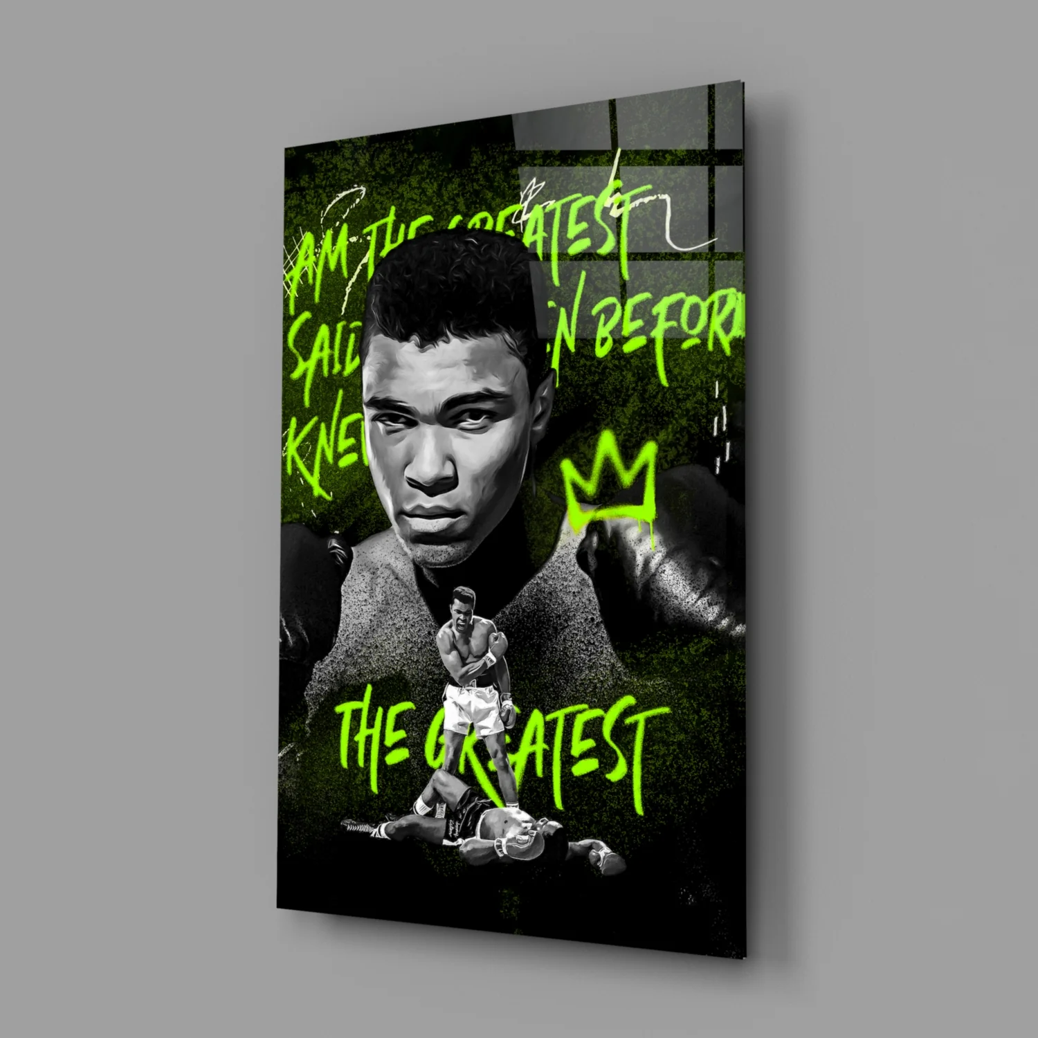 Muhammad Ali , The Greatest Glass Wall Art || Designer Collection - Image 2