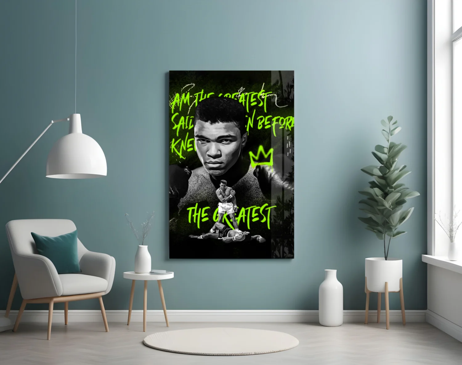 Muhammad Ali , The Greatest Glass Wall Art || Designer Collection - Image 4
