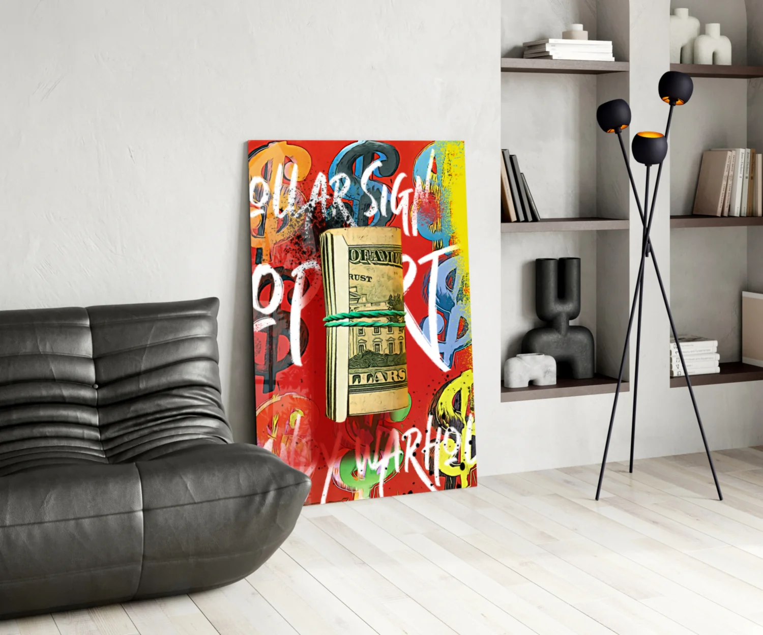 Andy Warhol and Bankroll Glass Wall Art || Designer Collection - Image 5