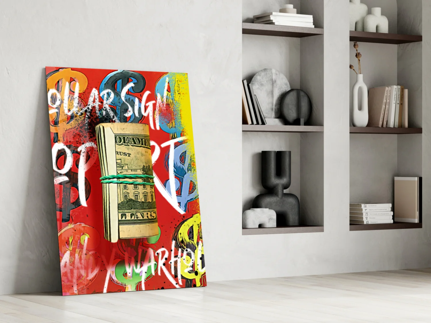 Andy Warhol and Bankroll Glass Wall Art || Designer Collection - Image 6