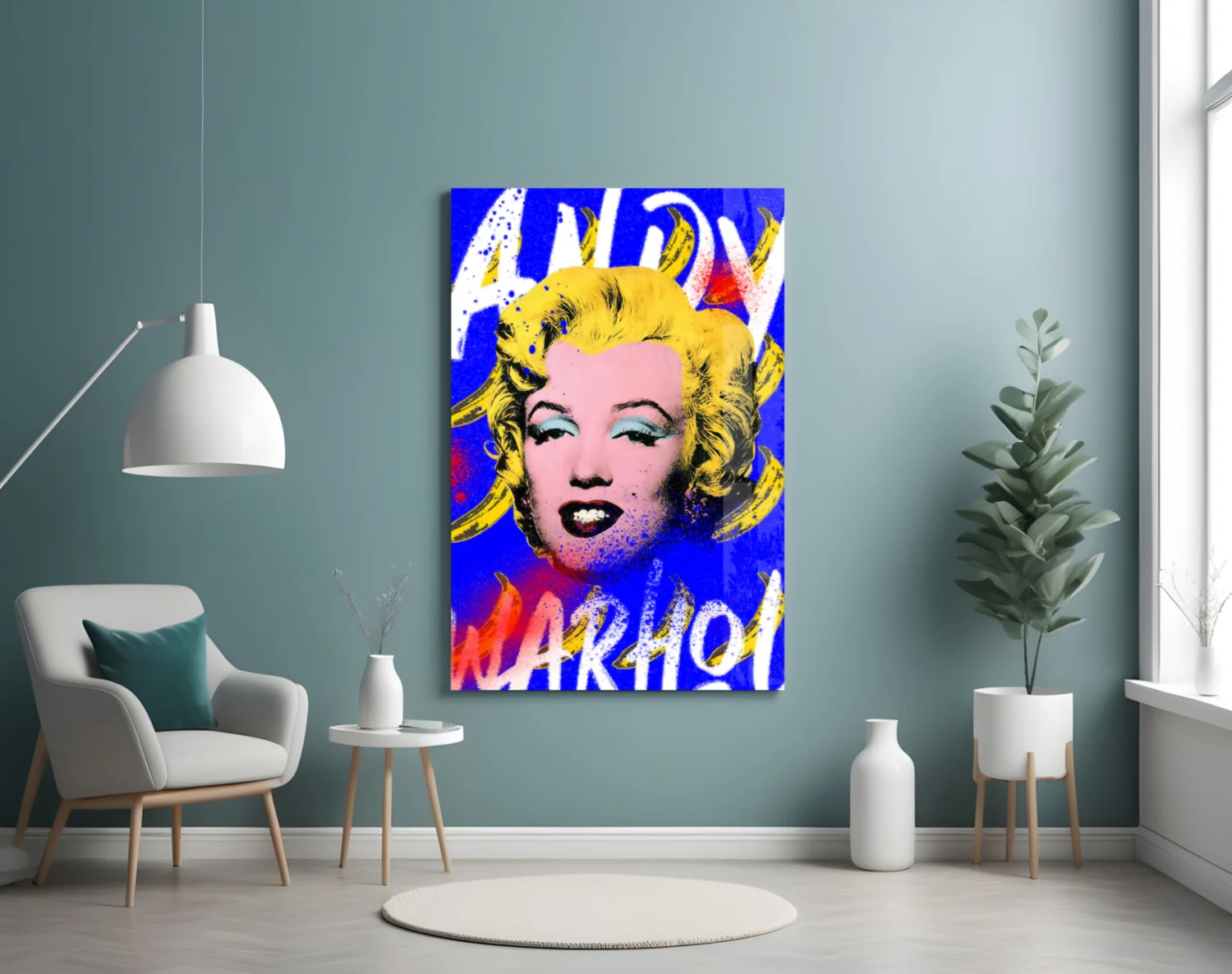Andy Warhol and Marilyn Monroe Glass Wall Art || Designer Collection - Image 4
