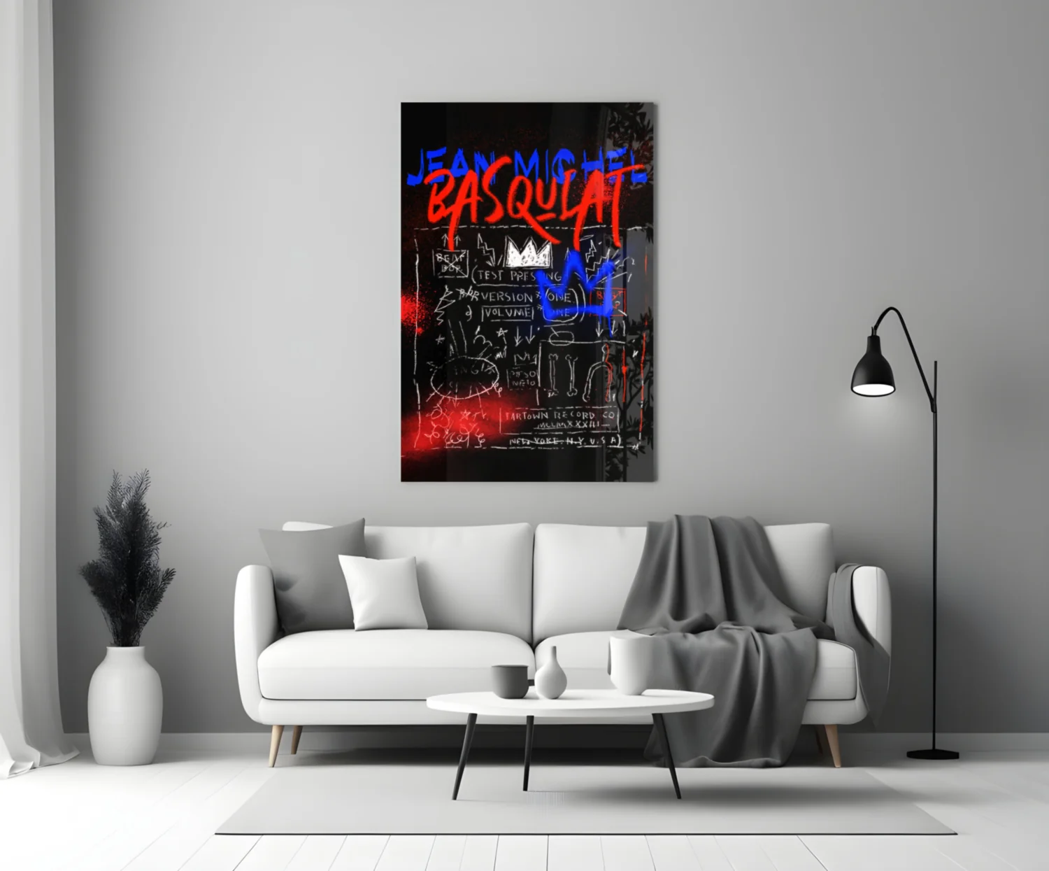 Style of Jean-Michel Basquiat Glass Wall Art || Designer Collection - Image 3