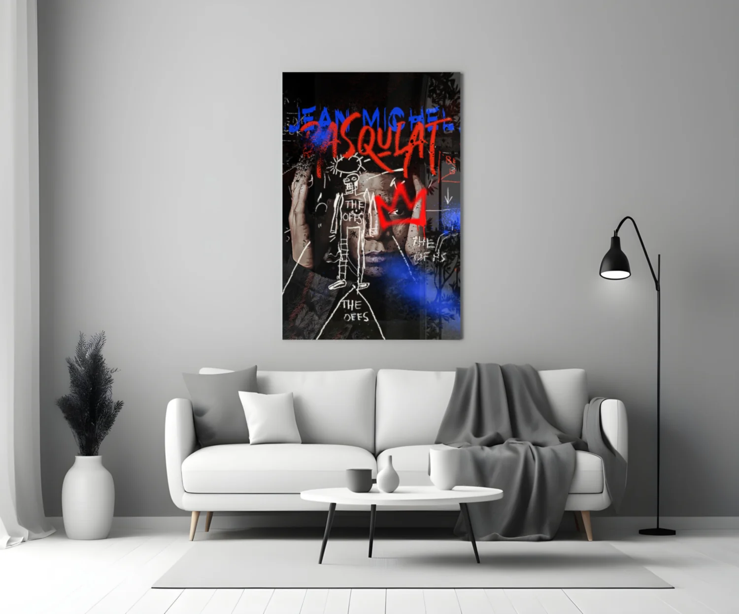 Style of Jean-Michel Basquiat Glass Wall Art || Designer Collection - Image 3
