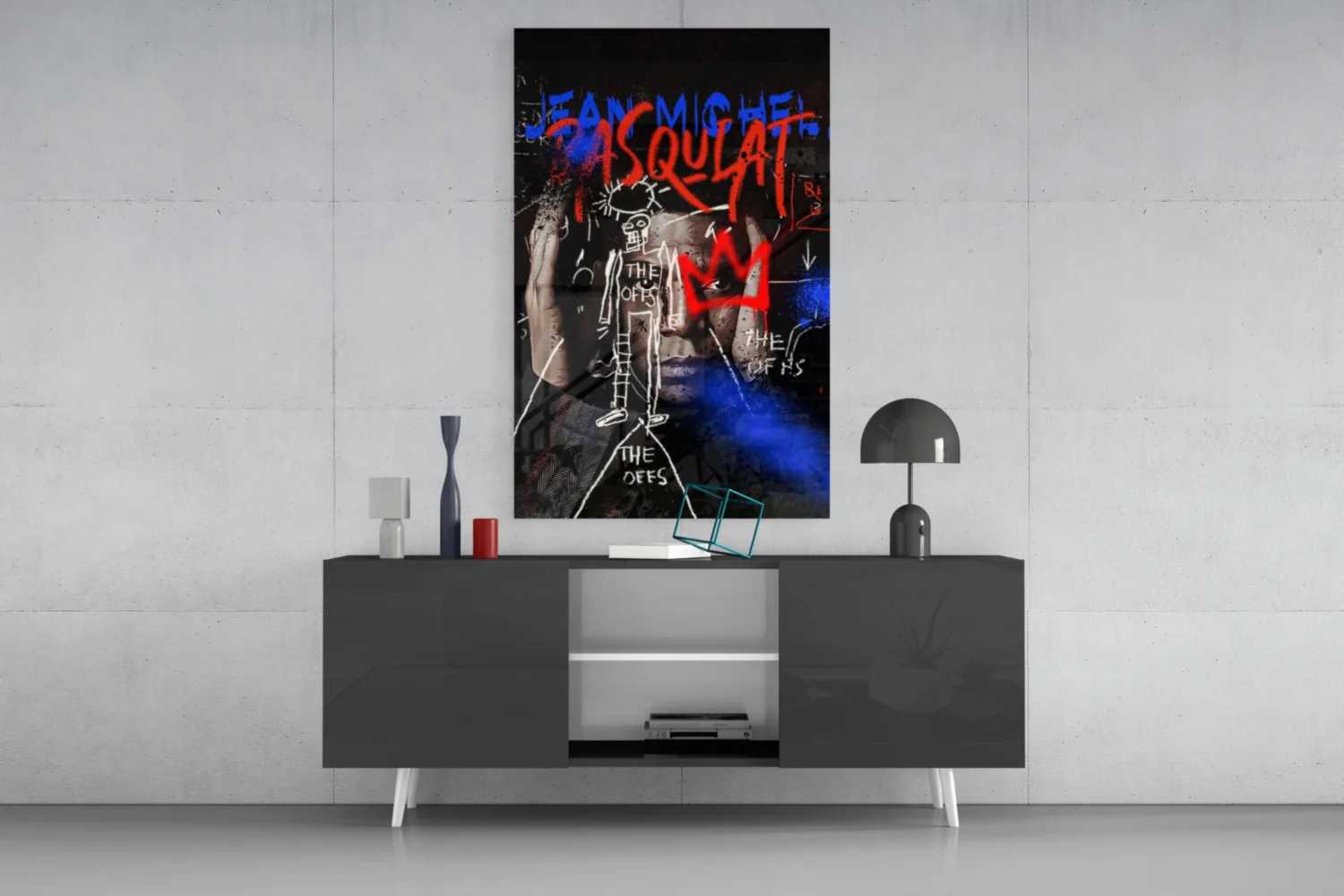 Style of Jean-Michel Basquiat Glass Wall Art || Designer Collection - Image 8