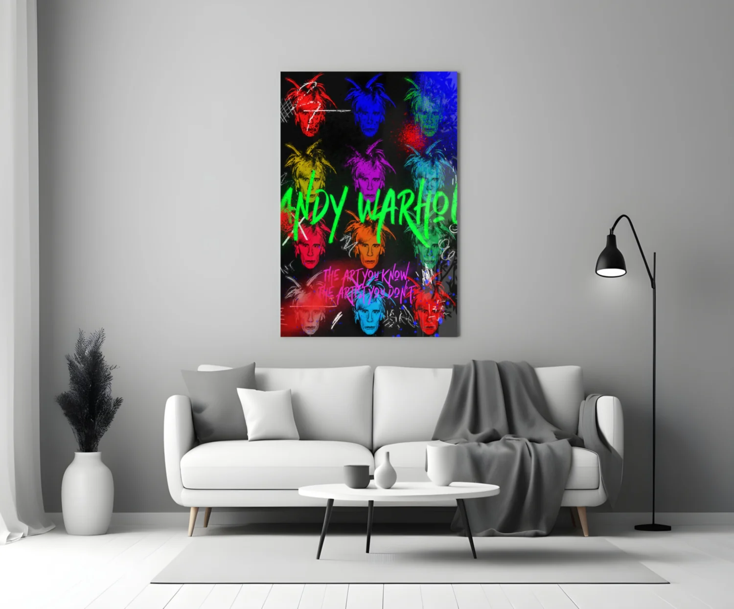 Andy Warhol and Himself Glass Wall Art || Designers Collection - Image 3