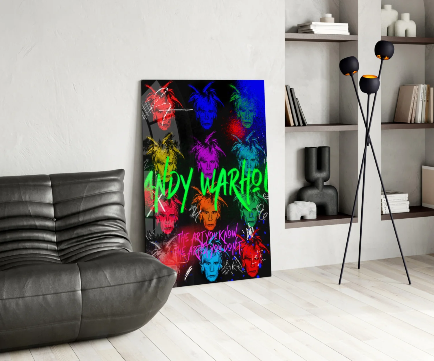 Andy Warhol and Himself Glass Wall Art || Designers Collection - Image 5