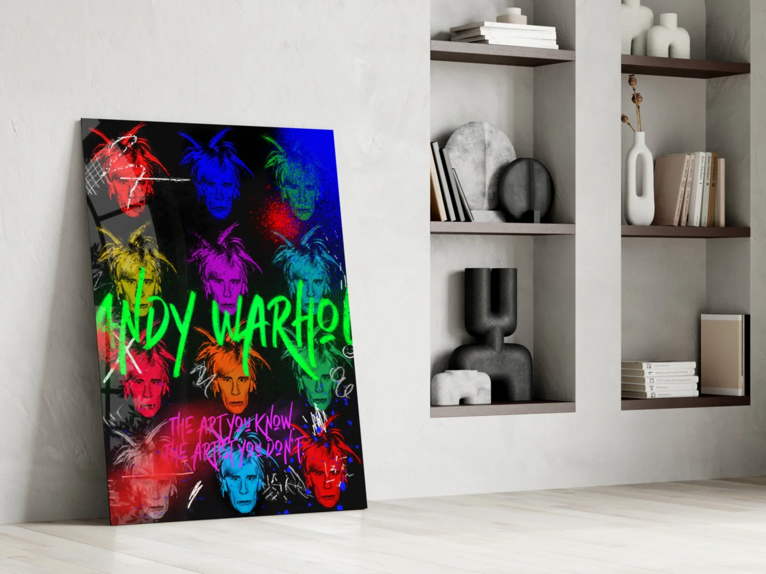 Andy Warhol and Himself Glass Wall Art || Designers Collection - Image 6