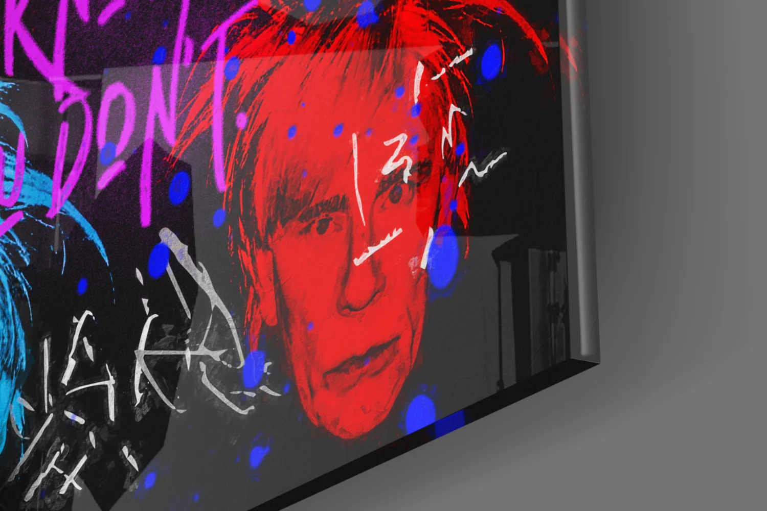 Andy Warhol and Himself Glass Wall Art || Designers Collection - Image 7
