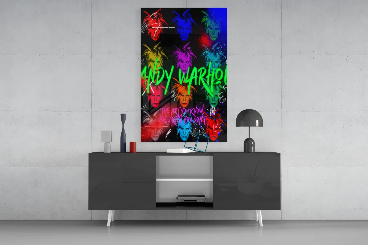 Andy Warhol and Himself Glass Wall Art || Designers Collection - Image 8
