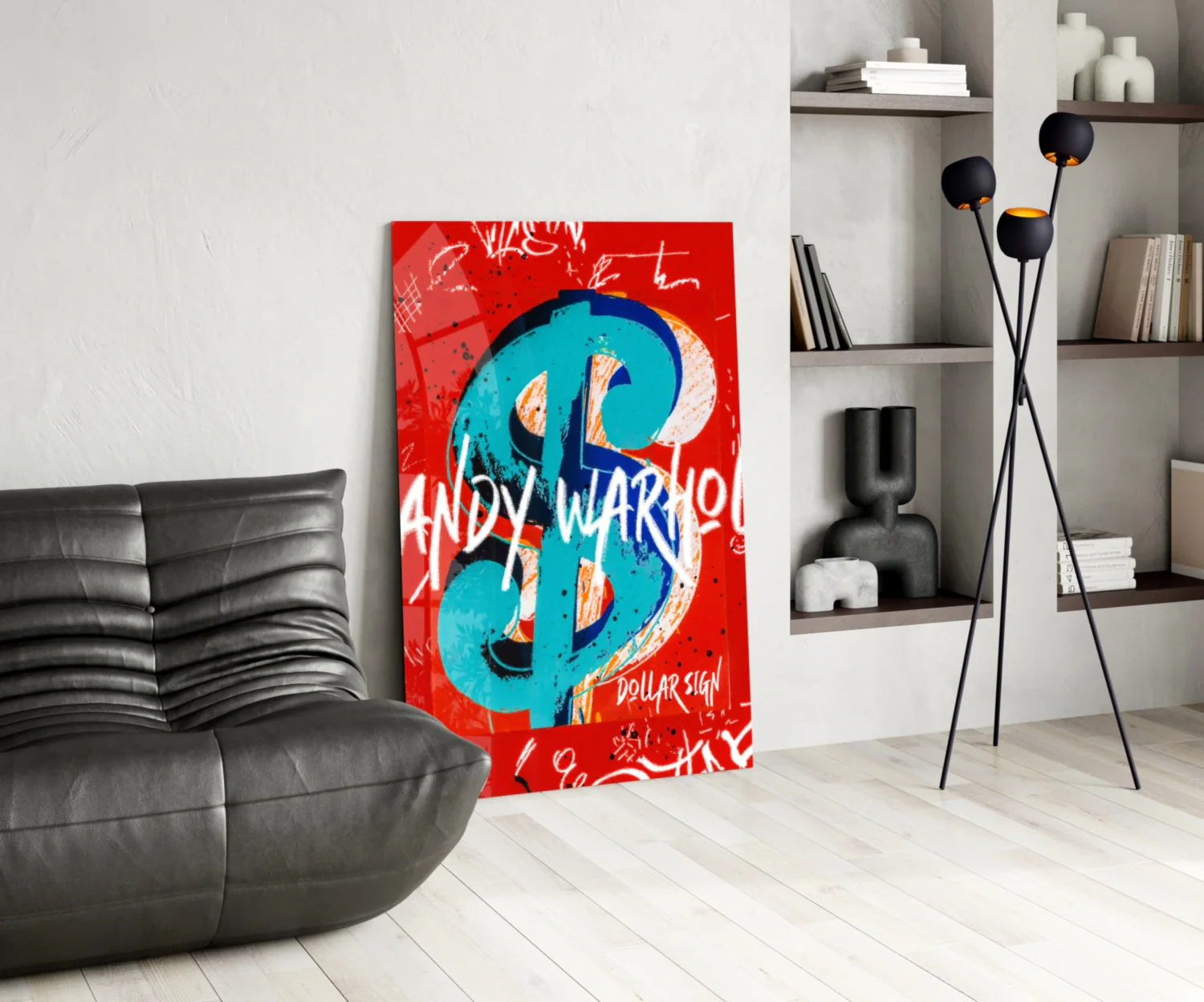 Andy Warhol and Dollar Glass Wall Art || Designer Collection - Image 5