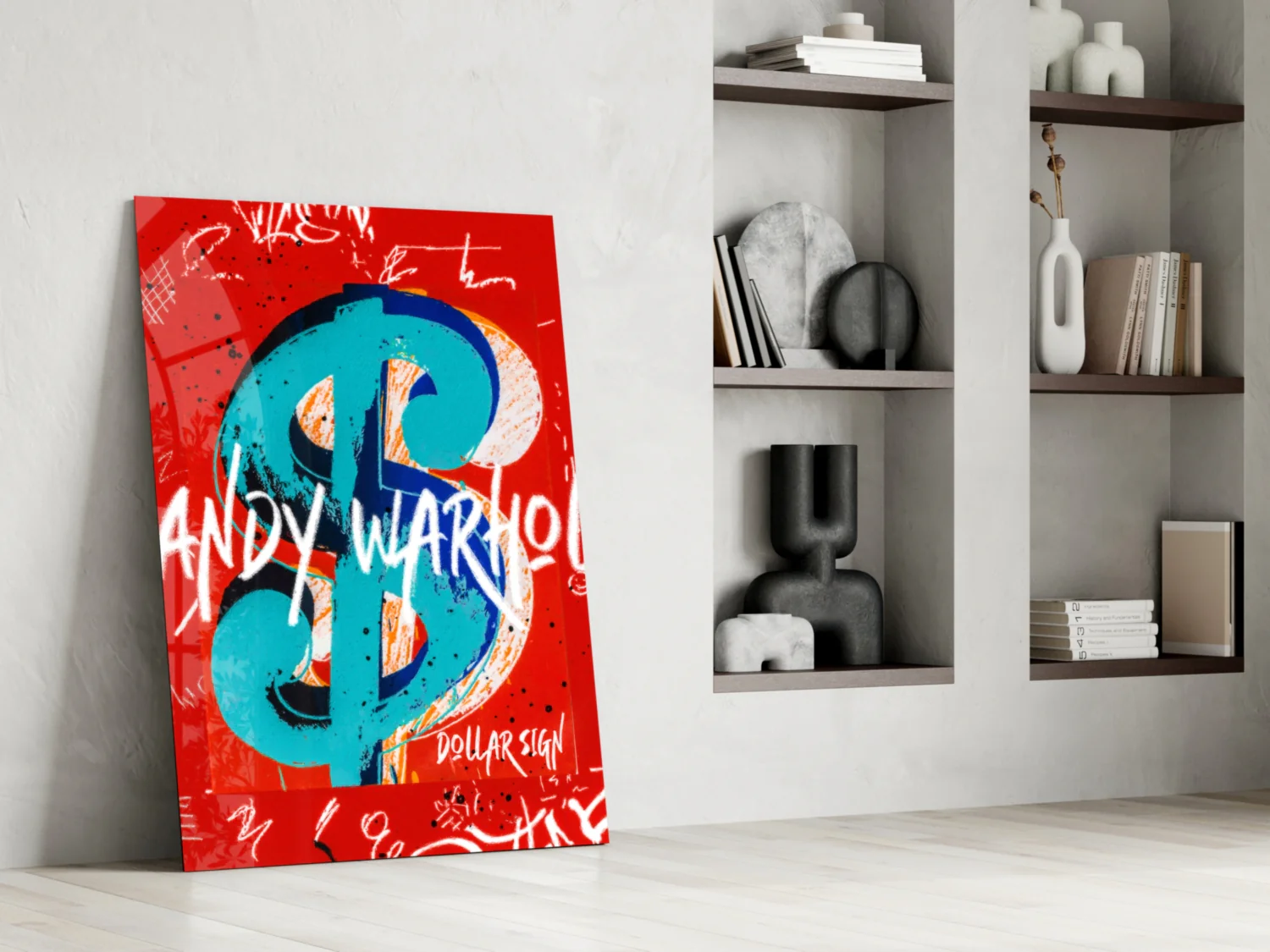 Andy Warhol and Dollar Glass Wall Art || Designer Collection - Image 6