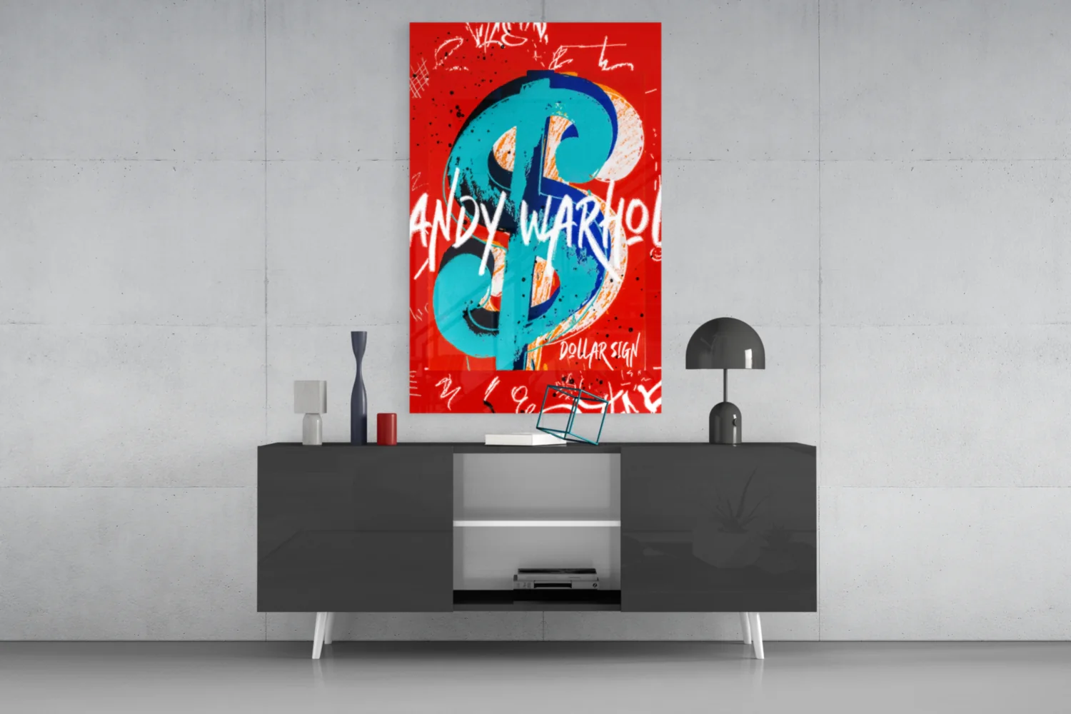 Andy Warhol and Dollar Glass Wall Art || Designer Collection - Image 8