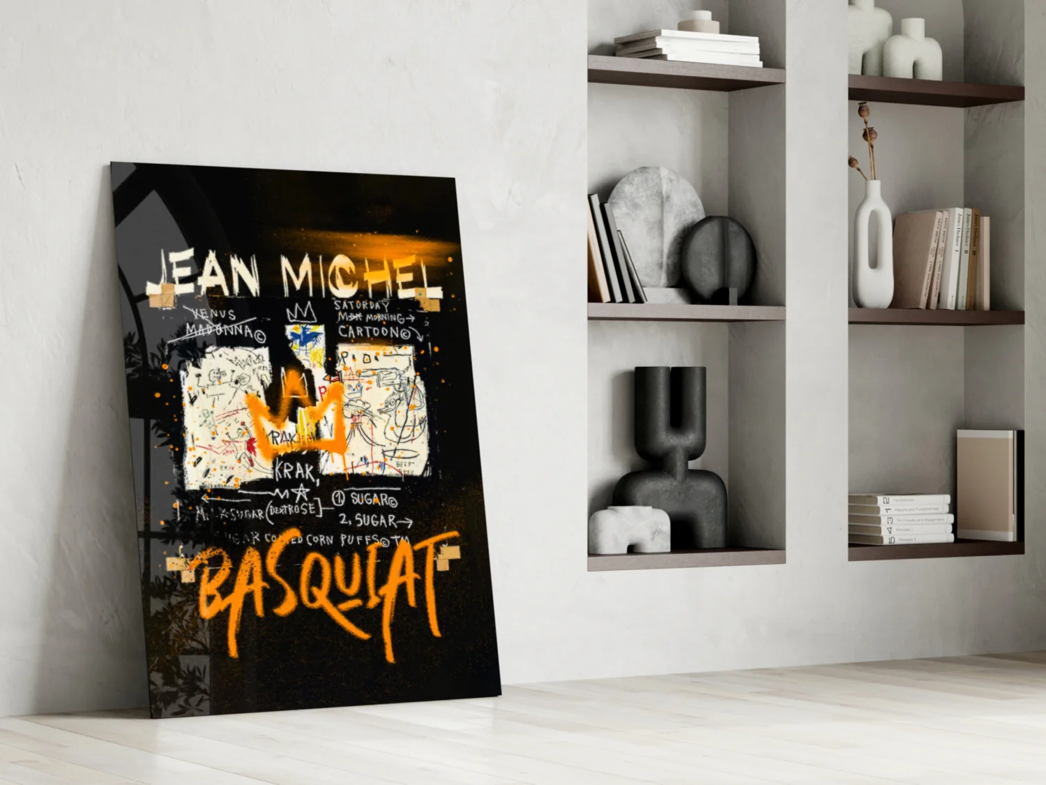 Style of Jean-Michel Basquiat Glass Wall Art || Designer Collection - Image 6