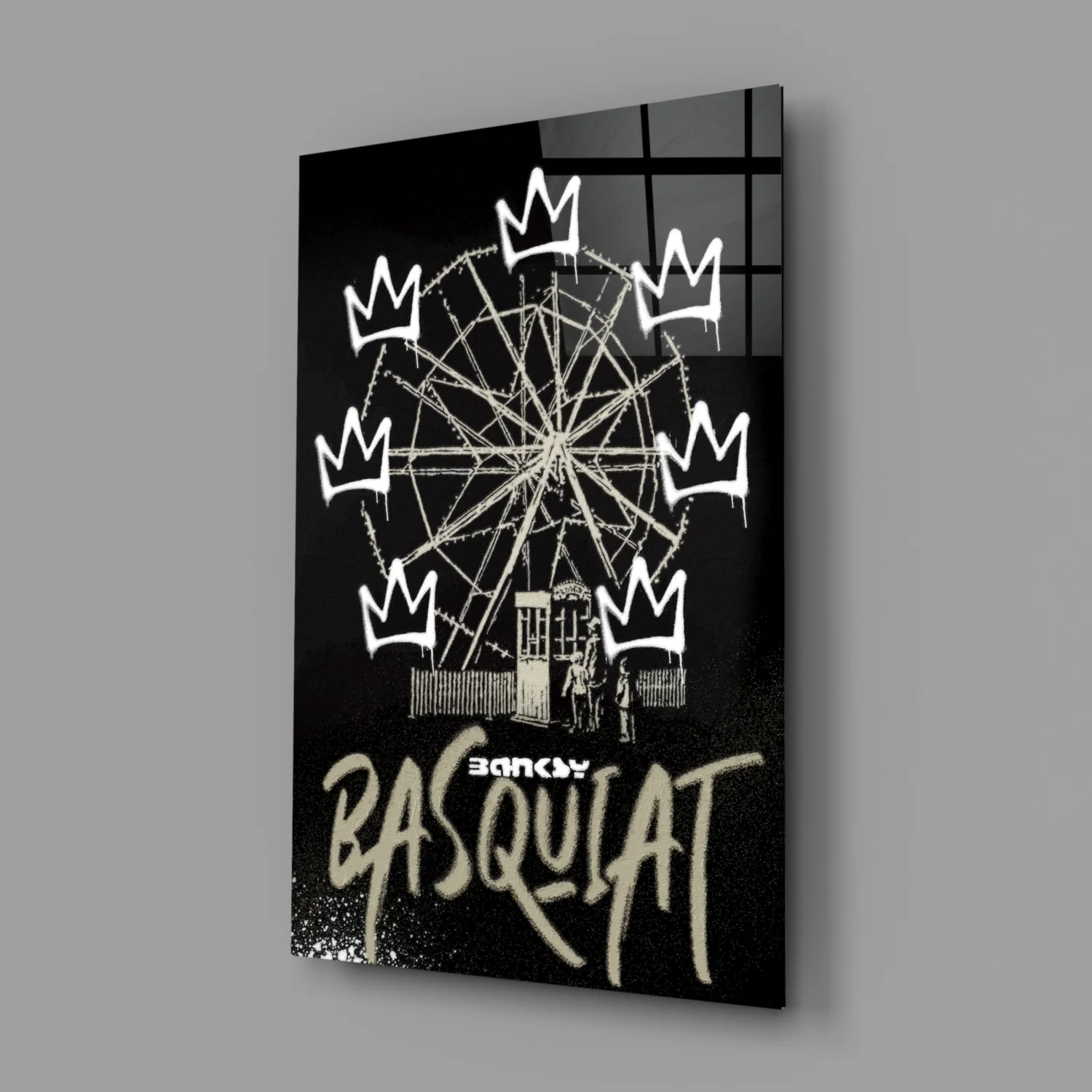 Banksy Basquiat Glass Wall Art || Designer Collection - Image 2