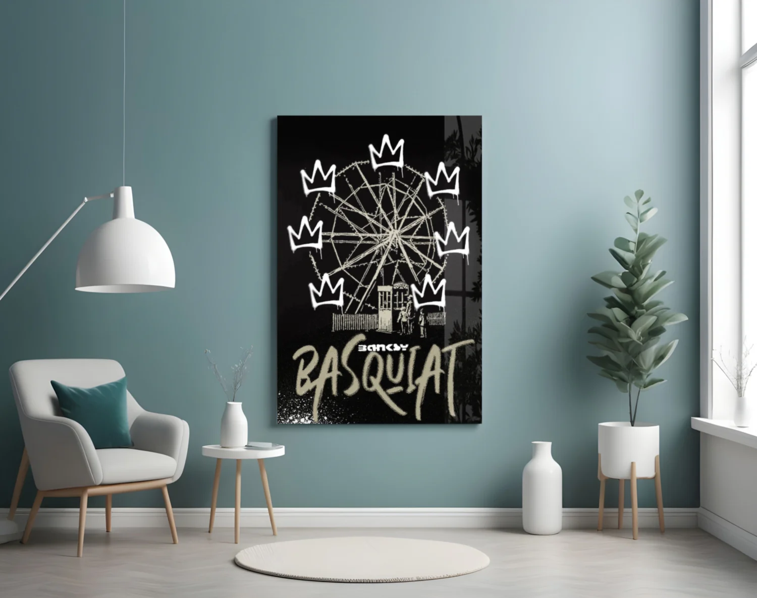 Banksy Basquiat Glass Wall Art || Designer Collection - Image 4