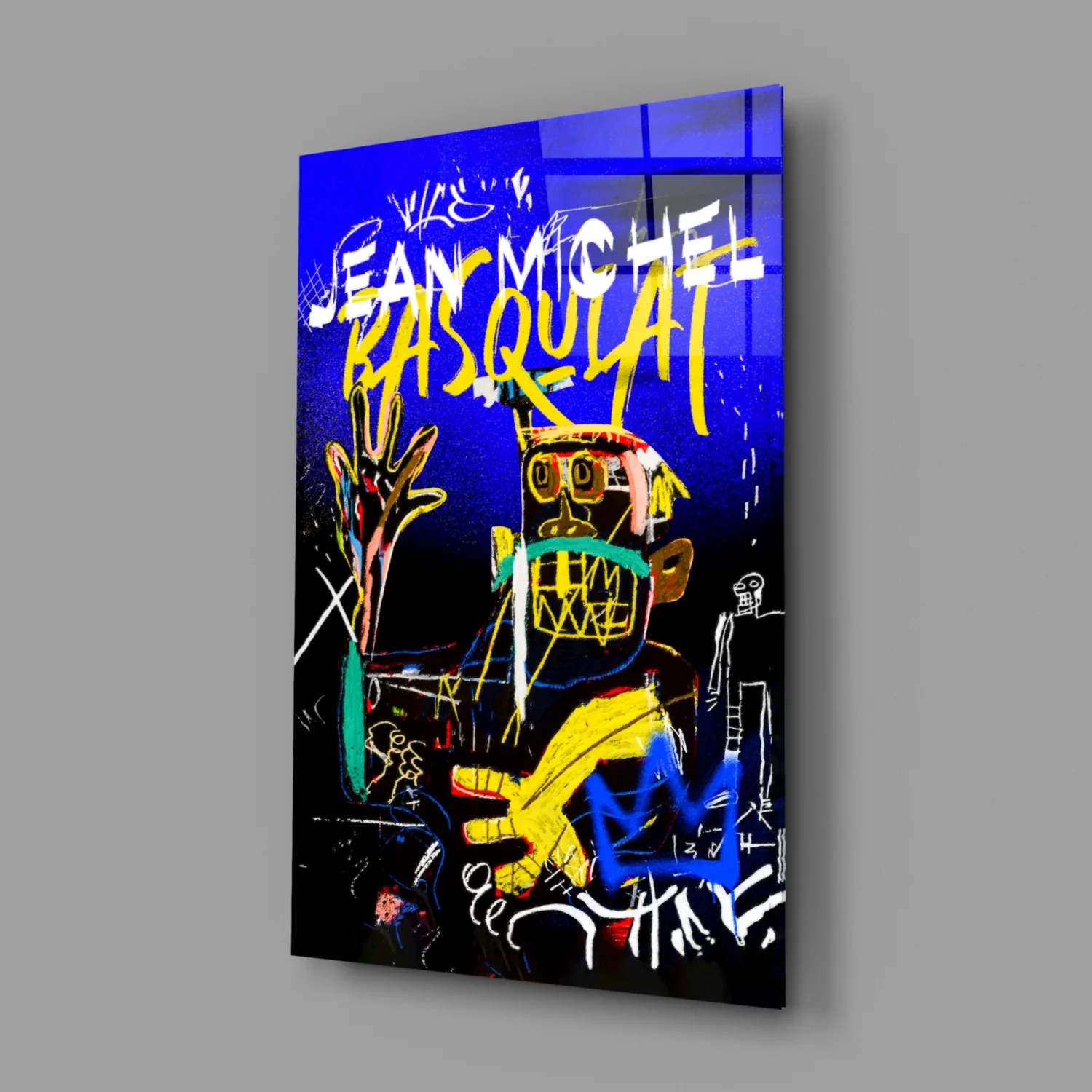 Style of Jean-Michel Basquiat Glass Wall Art || Designer Collection - Image 2