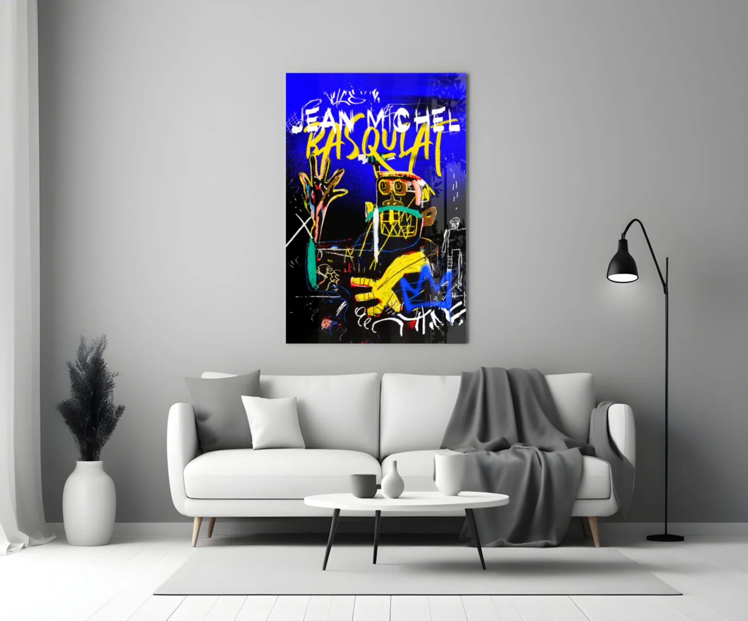 Style of Jean-Michel Basquiat Glass Wall Art || Designer Collection - Image 3