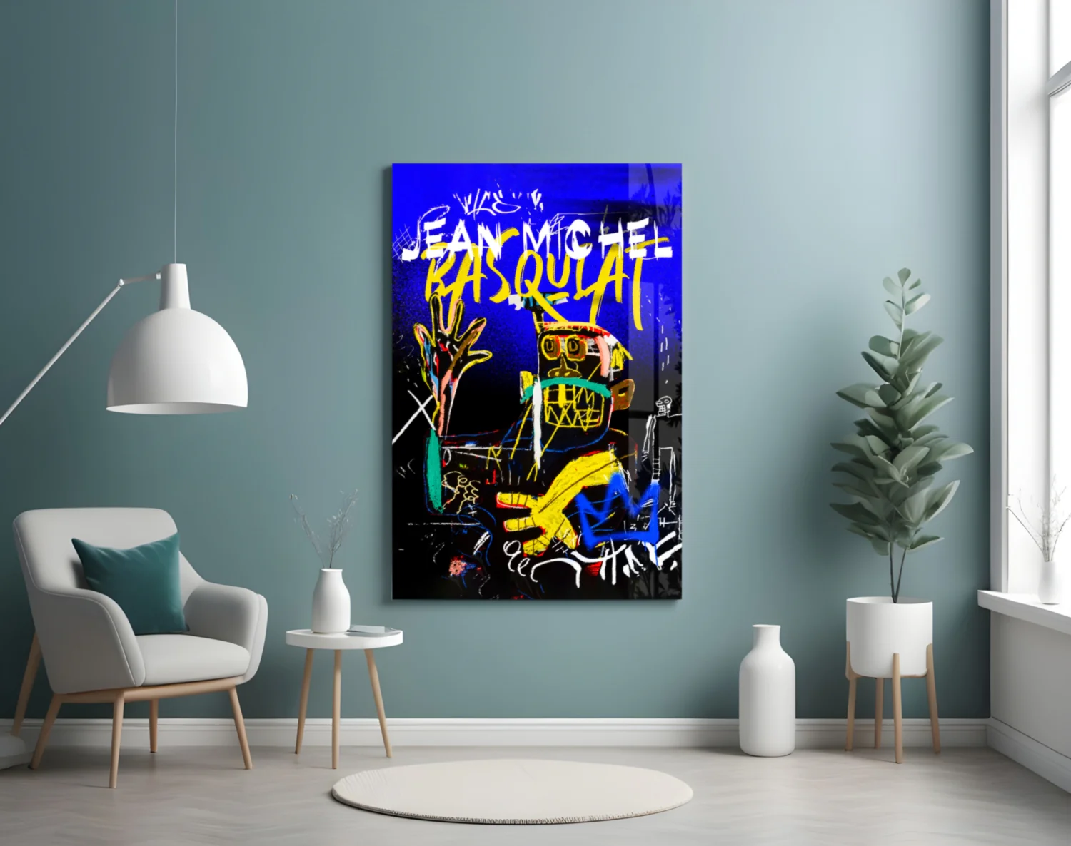 Style of Jean-Michel Basquiat Glass Wall Art || Designer Collection - Image 4