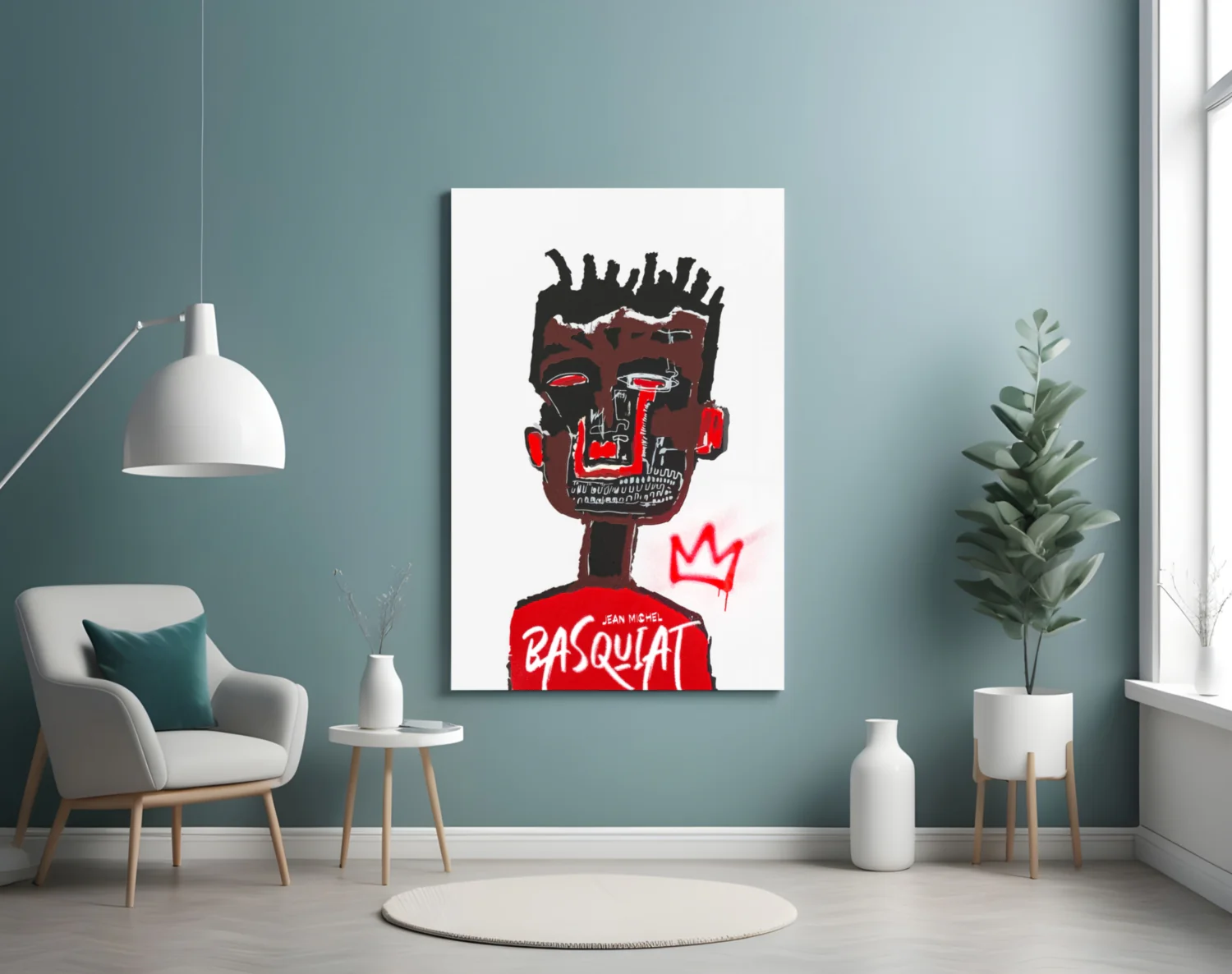 Style of Jean-Michel Basquiat Glass Wall Art || Designer Collection - Image 4