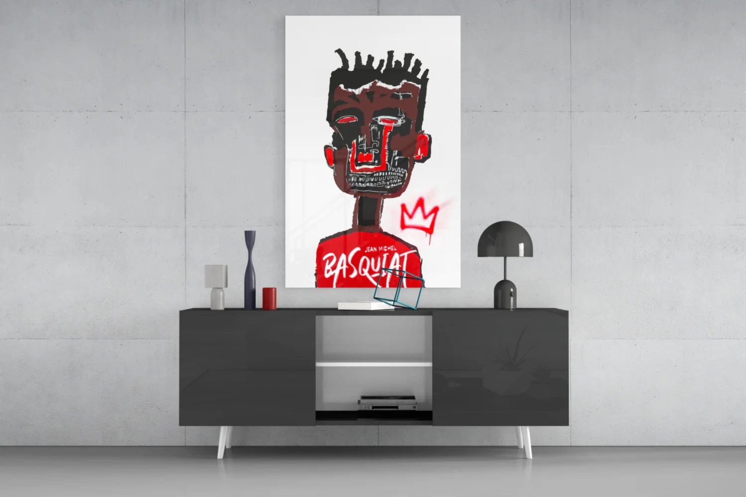 Style of Jean-Michel Basquiat Glass Wall Art || Designer Collection - Image 8