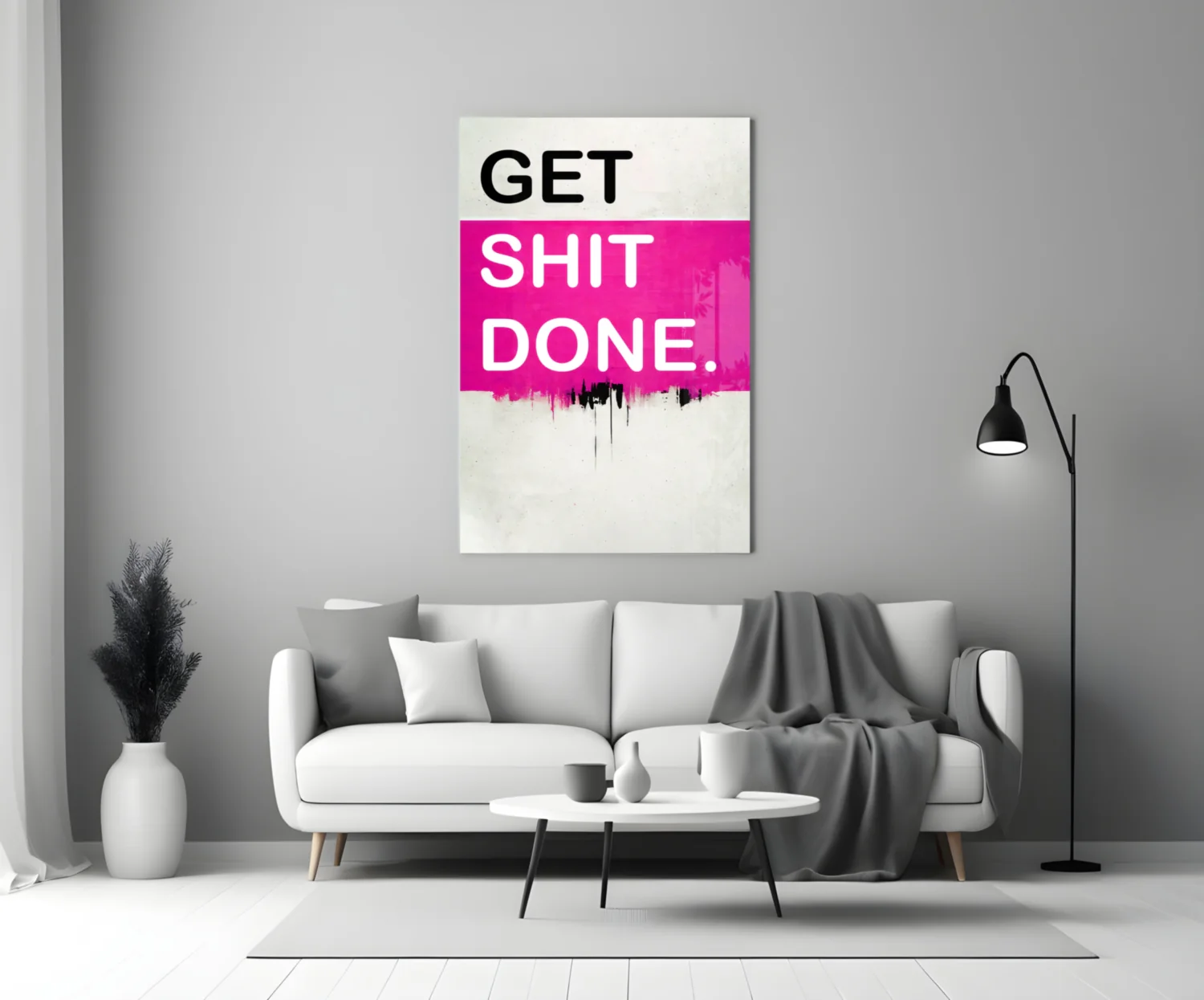 Get Shit Done Glass Wall Art || Designer Collection - Image 3