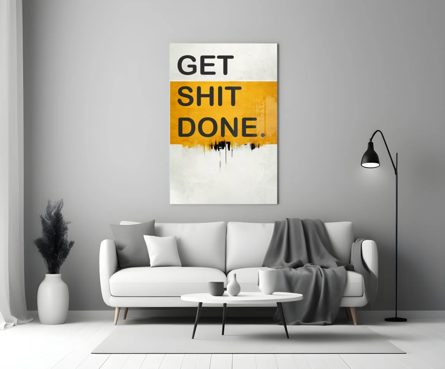 Get Shit Done Glass Wall Art || Designer Collection - Image 3
