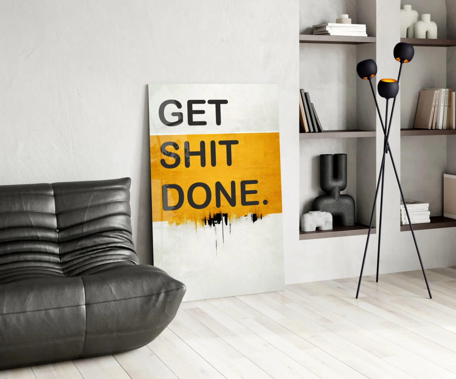 Get Shit Done Glass Wall Art || Designer Collection - Image 5